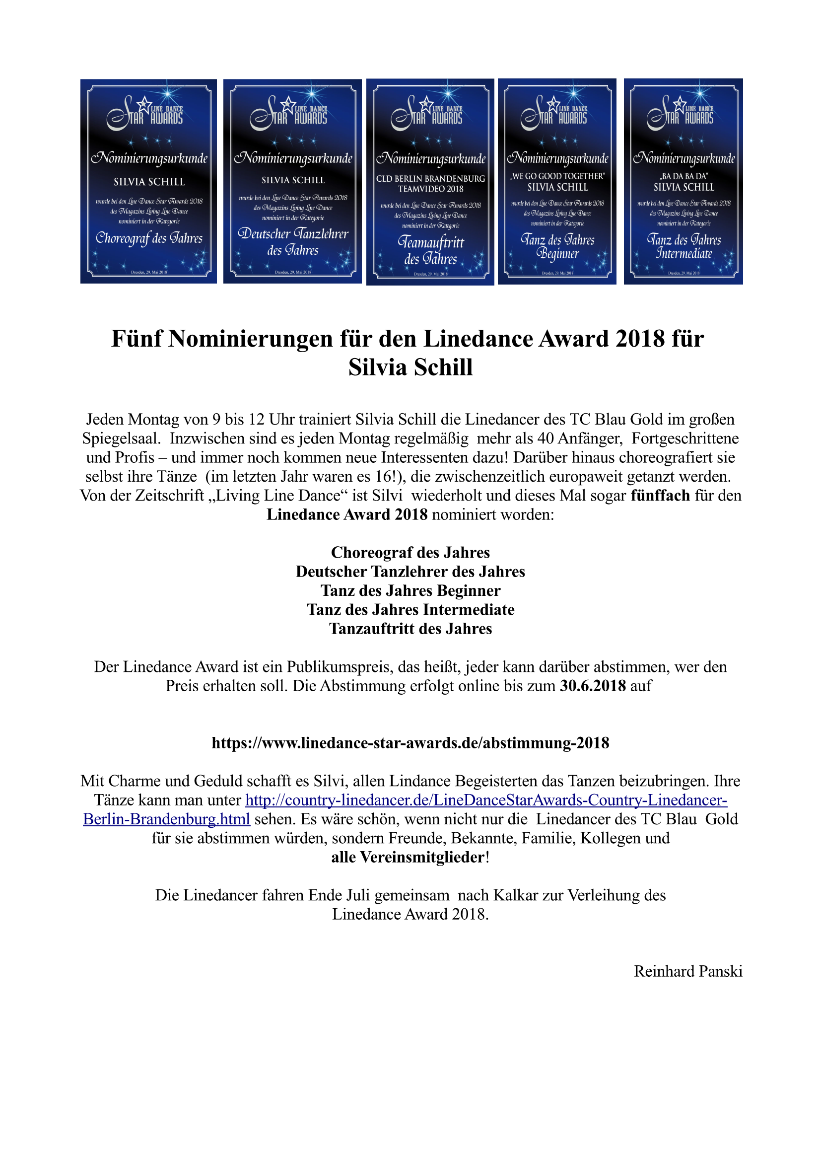 Linedance Award Star Award 2018